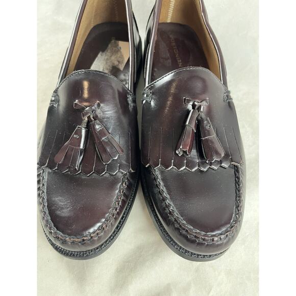 Bostonian Leather Loafers Shoes Slip Ons Kilties Tassels Cognac US Mens 10 M main image 6
